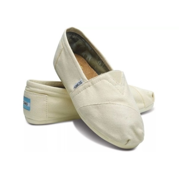 Toms Classics Men's Natural Canvas Slip on Shoes - Picture 1 of 1